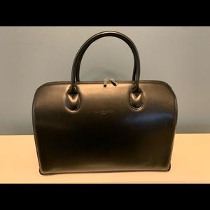 Lancaspo Black Leather Handbag from a Paris Boutique